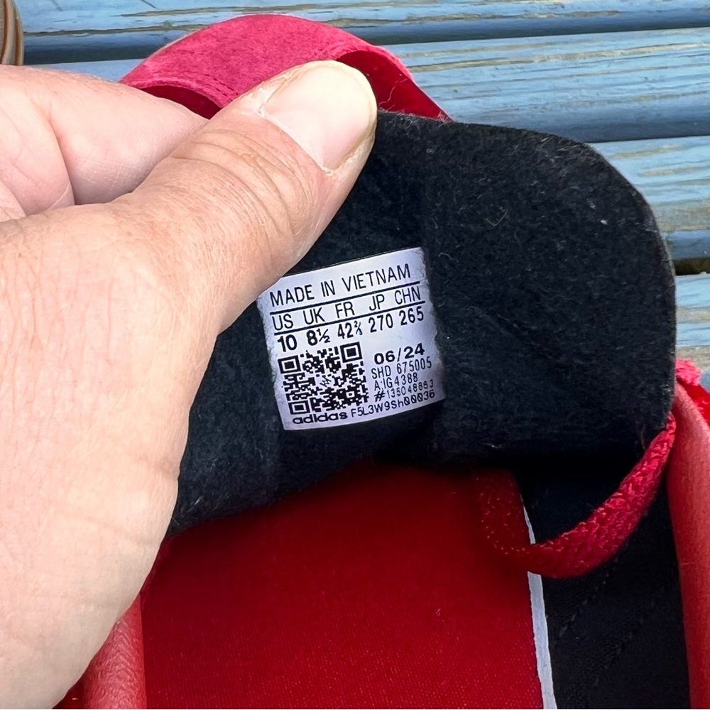 Adidas Gazelle Bold Red Lowtop Sneakers - Picture 9 of 9